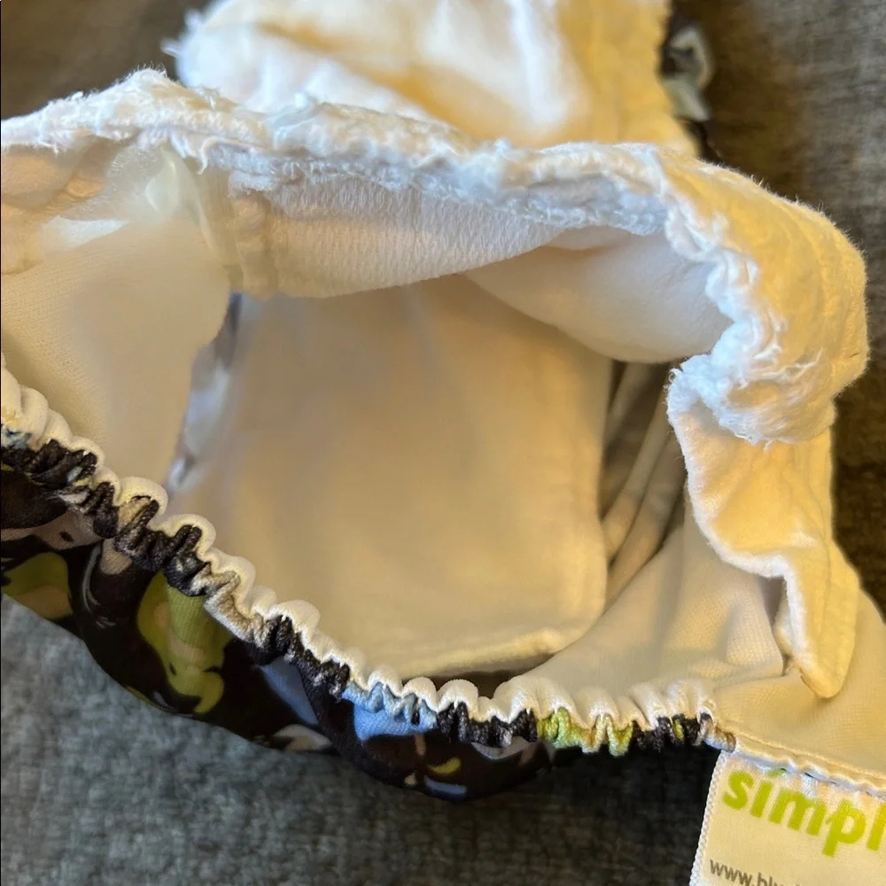 Simplex elephant Print Cloth Diaper - Blue, Green, Black ⭐️